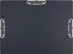 11x17 Clipboard Three Clip Super Tough Extra Large Clipboard PP Plastic Not Fragile 11 x 17 Clipping Board Black Pack of 1
