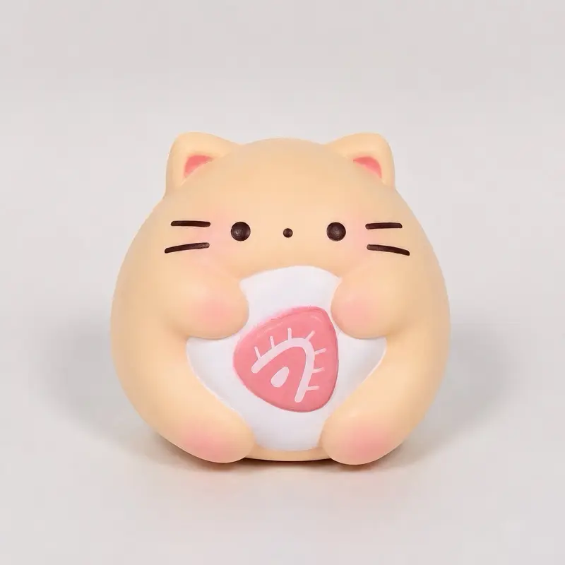 Strawberry Cream Cat Slow Rising Squishy Toy, Soft Food-Themed Foam Sensory Fidget Squeeze Toy, Cute Gift for Adult