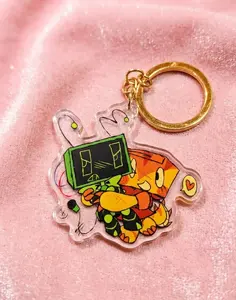 Shelly and vee Rbl Acrylic Keychain Kawaii cartoon game Character pendant