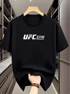 Men's "UFC GYM" Print Short Sleeve T-Shirt, Casual Loose Fit Gym Graphic Tee, Workout Inspired Top for Gym, Daily #springsaledeals2026 #summeroutfits #tiktokshopmademebuyit #menfashion