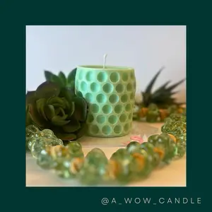Bubble wrap and beehive decor candle for Decoration