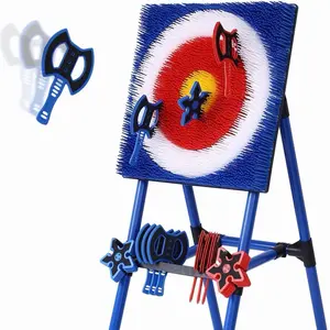 EKD Axe Throwing Bristle Target with 8 Throwing Axes Set,Axe Throwing Game for Backyard, Indoor &Outdoor,Yard Games,Carnival Games