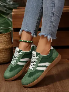 Casual Suede Women Athletic Walking Shoes Spring Autumn Versatile Retro Sneakers Comfortable Lightweight Fashion Footwear