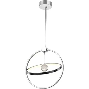 CWI Lighting Colette LED 15 inch Chrome Chandelier Ceiling Light 1054P17-601