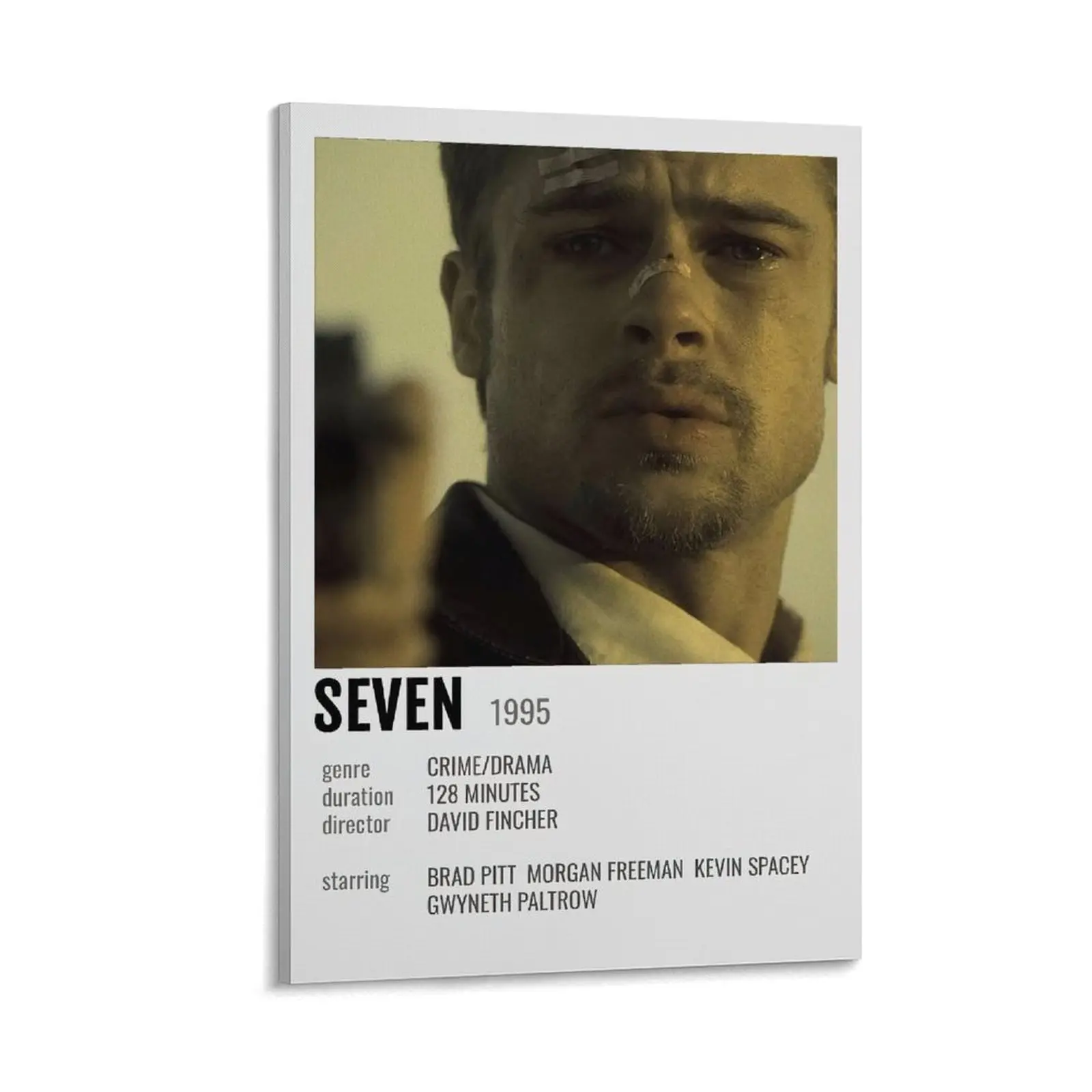 Se7en Movie Poster - Dramatic Canvas Art for Stylish Home Interiors, Perfect for Adding Intensity And Character to Any Room Canvas Poster Bedroom Decor Sports Landscape Office Room Decor Gift Frames Ornaments Wall Artistic