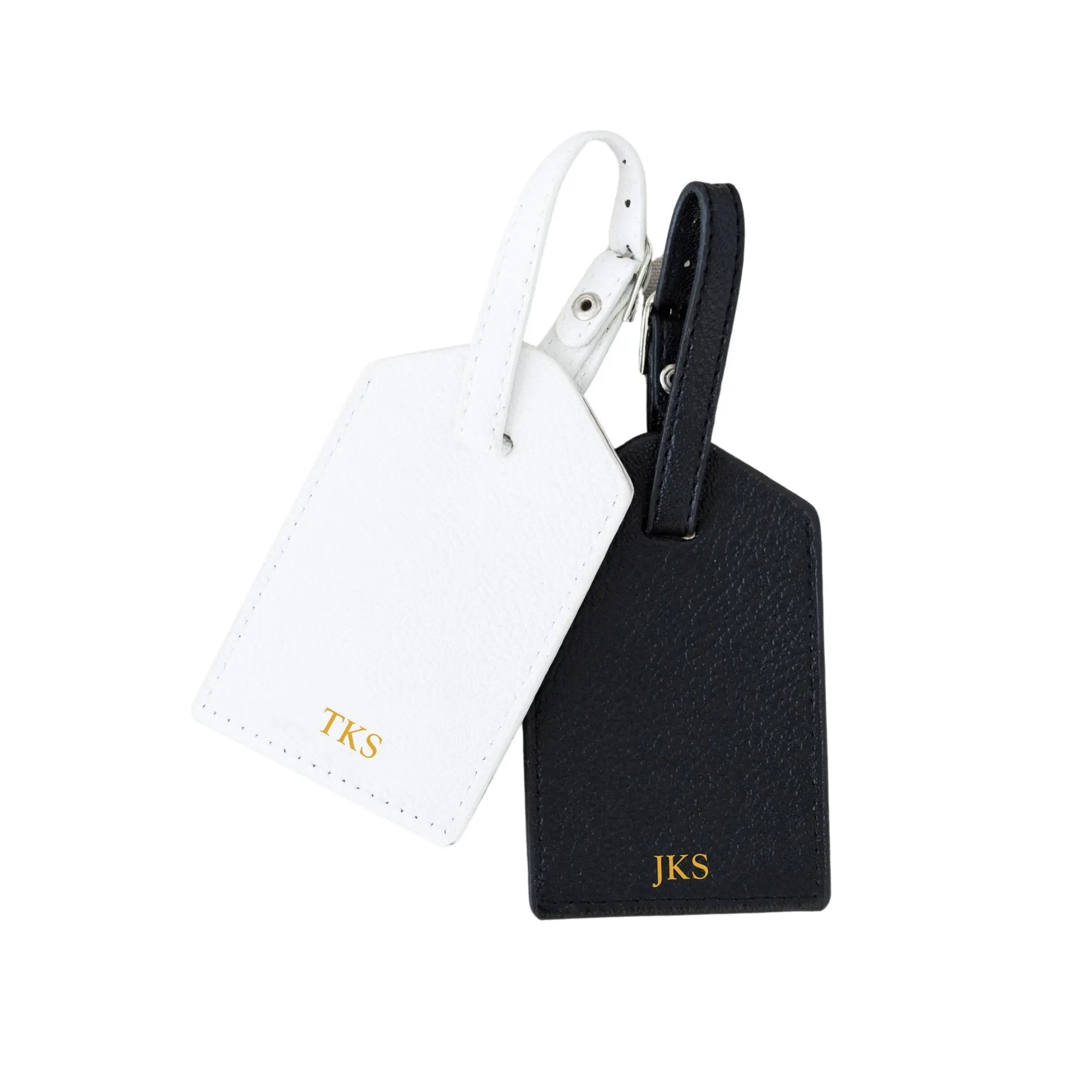 Leather Luggage Tag - Gold Foil