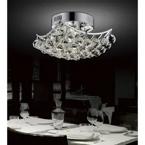 CWI Lighting Queen 6 Light 17 inch Chrome Flush Mount Ceiling Light 8038C18C-S