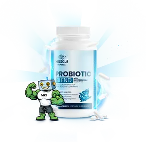 Muscle Dummies Probiotic Blend With Akkermansia - Ultra-Concentrated 60 Capsules for Digestive Health, Blood Sugar Support, and Inflammatory Response