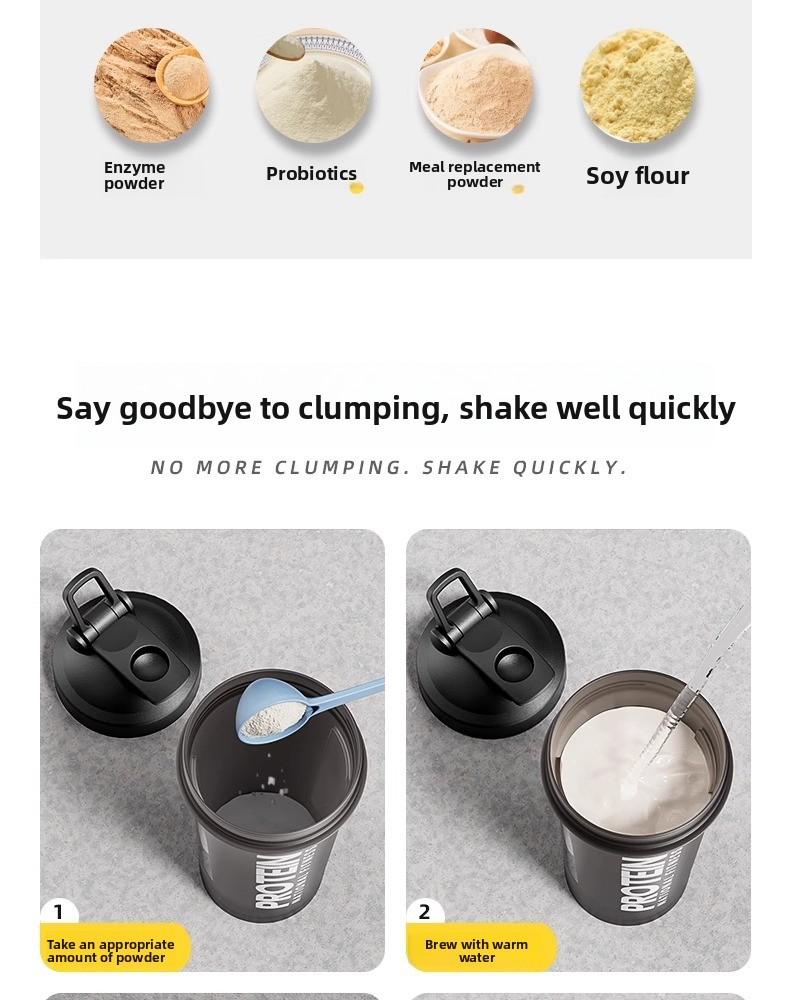 Protein Shaker Bottle 600ml with Mixing Ball BPA Free Leak Proof Sports Water Cup for Gym Fitness Workout Strength Training Muscle Building Nutrition Drink All-day Comfort Summer Essential Fitness Gear Free one sports headband