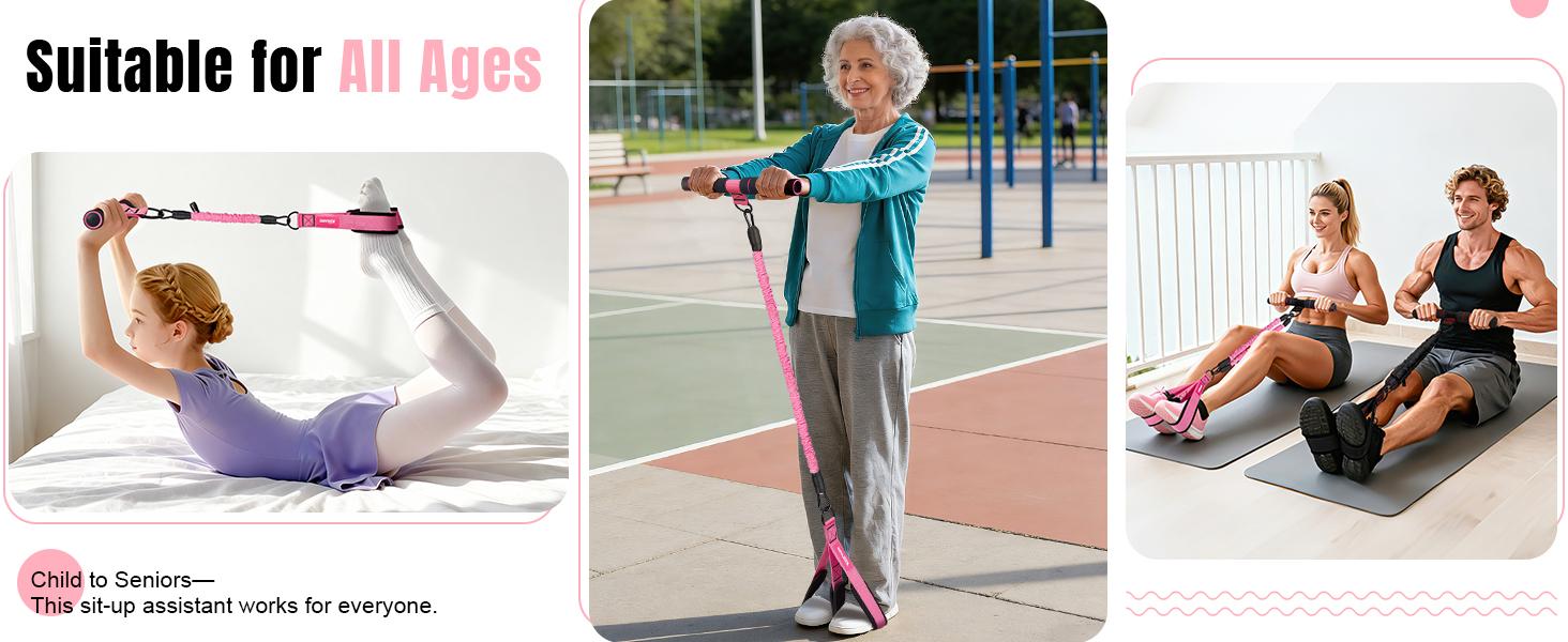 KUZARO Upgraded Pedal Resistance Band – Durable Latex Tubes, Soft Foot Pedals, Sit-Up & Stretch Fitness Equipment