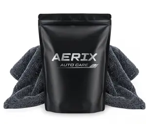 AERIX AUTO CARE TM Premium Line Dual-Sided Twisted-Loop Drying Towel – 1200 GSM 80/20 Blend Microfiber – Professional Grade, Ultra-Absorbent, Lint-Free Luxury Car Detailing Cloth for Streak-Free Drying, Large Vehicles, Home, Glass, Ceramic Coatings & PPF