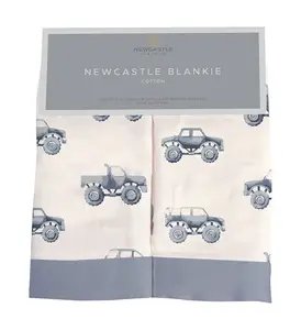 Indigo Monster Trucks Cotton Blankie 2 Pack