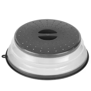 VEVOR 2PCS Microwave Splatter Covers, TikTokShopBlackFriday, 10.4" Collapsible Microwave Lid for Food, 300°F Heat-Resistant PP Splatter Guard for Plate Dish, Multi-Use Kitchen Colander Gadget for Washing Fruits Vegetables