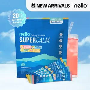 Nello Supercalm Variety Pack - Original Flavors - Calming Drink Mix Supplement with KSM-66 Ashwaghanda, Vitamin D3, Magnesium, & L-Theanine - Supports Cortisol Balance, Mood, & Sleep