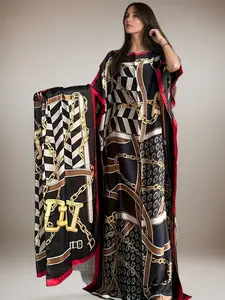 1 Dress+1 Scarf，Women's Fashionable Geometric Pattern Shawl Wrap and Robe Set, Sexy Woven Fabric, All Season Wear, Perfect for Travel & Parties