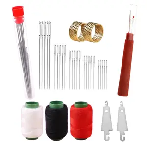 34-pieces Big Eye SteelNeedles Set，Sewing Needles Kit for DlY Sewing Projects，Thin Handmade Quilting，Home sewing set，Christmas Sewing Set