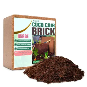 10LB Coco Coir Brick, 100% Organic Compressed Coconut Coir Starting Mix, 10lb - Ideal for Seed Starting, pH Balanced for Herbs, Flowers, and Houseplants