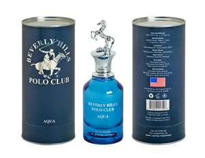 Beverly Hills Polo Club | Eau de Parfum 3.4oz / 100ml – Long-Lasting Fragrance with Metal Horse Cap in Cylinder Box – Available in Sexy, Blaze, Aqua, Classic & Platinum – Bold & Masculine Scents | Ideal for Everyday Wear, Gifting, or Special Occasions
