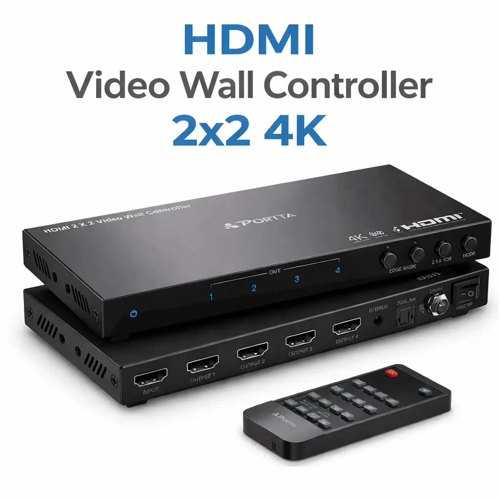 HDMI Video Wall Controller 2x2 4K, Video Wall Processor