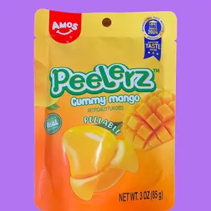 Peel-able Gummy Mango Canndy - 3 oz (85 g) - Gummy Mango Flavor - Snack - 2024 Taste - Mango