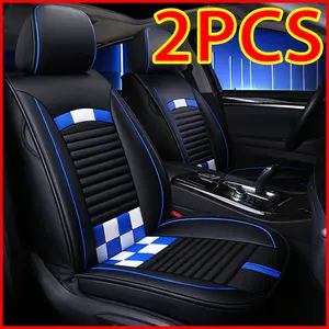 Waterproof Leather Car Seat Covers - 2PCS Stylish & Durable Protection for Moisture & Spills - Easy Installation & Removal - Perfect for Car Owners