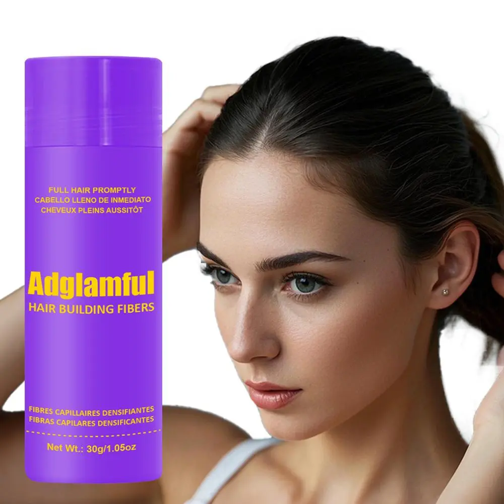 Adglamful Women's Hair Building Fiber Powder | Instantly Boosts Volume & Fullness | Physical Hair Thickening | Gentle & Safe Formula | Volumizing Styling Powder for Women,30g