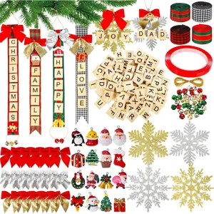 312 count Christmas Ornaments DIY Christmas Tree Ornaments Xmas Arts and Crafts Decorations Supplies for  Adults