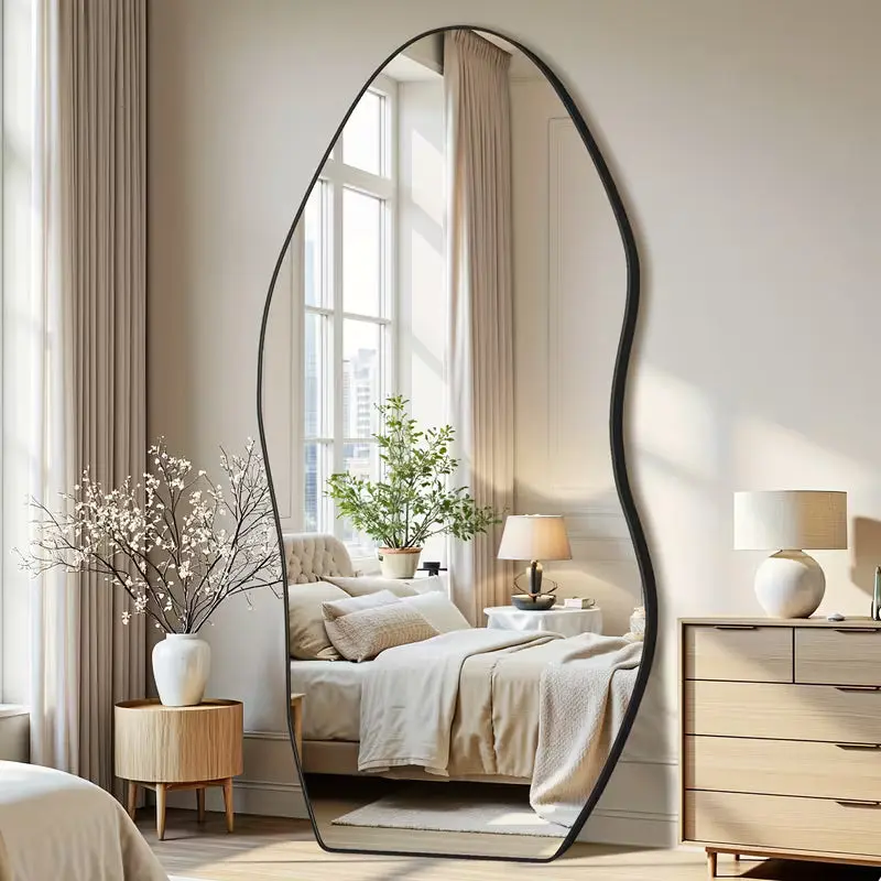 Irregular Floor Standing &amp; Wall Mountable Full Body Mirror