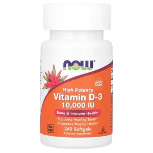 NOW Foods Vitamin D-3, High Potency, 10,000 IU, 240 Softgels