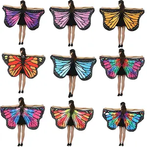 Fairy Tale Butterfly Adult Costume, Colorful Butterfly Wings Makeup Ball Halloween, Vintage Romantic Modern Cool Style, Outfit