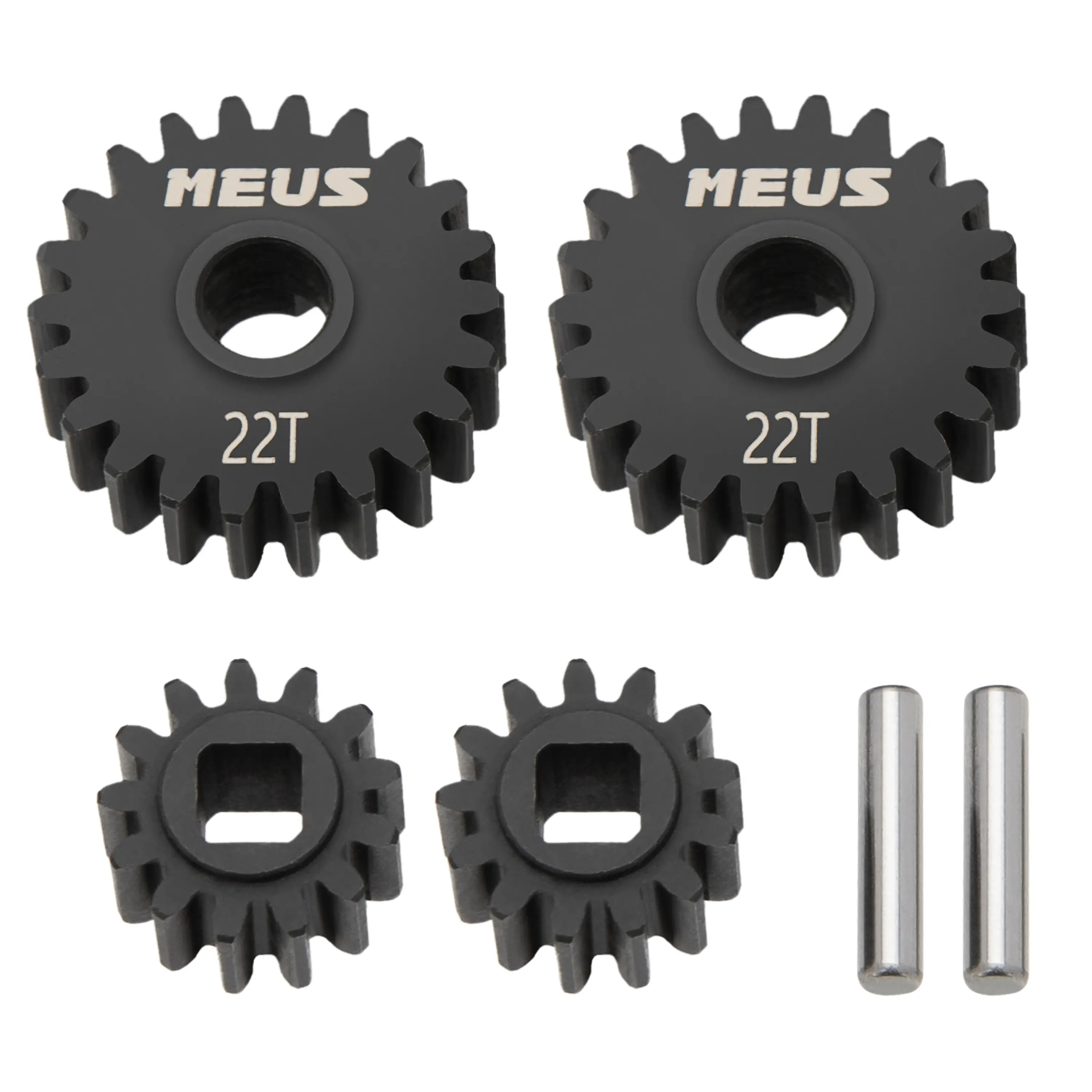 MEUS RACING Durable Steel Overdrive Portal Gears (13-22T) - Electric RC Crawler Toy Accessories for Axial Capra 1.9 UTB, SCX10 III