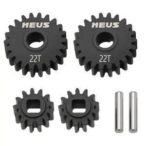 MEUS RACING Steel Overdrive Portal Gears for Axial Capra 1.9 UTB SCX10 III RC Crawlers (13-22T)