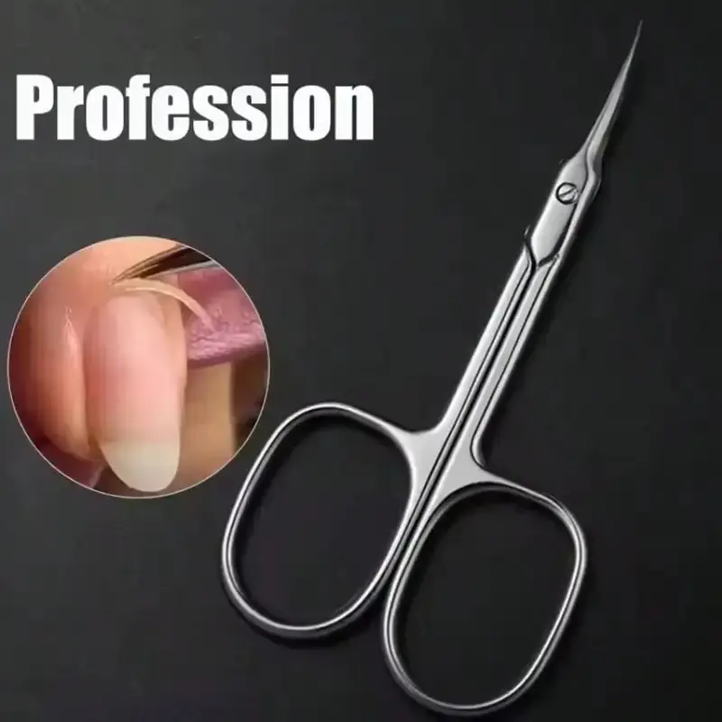 Multifunctional Portable Keratin Scissors Stainless Steel Curved Blades Pointed Tips For Eyebrow Eyelash Nail Trimming Dry Skin Care Tool