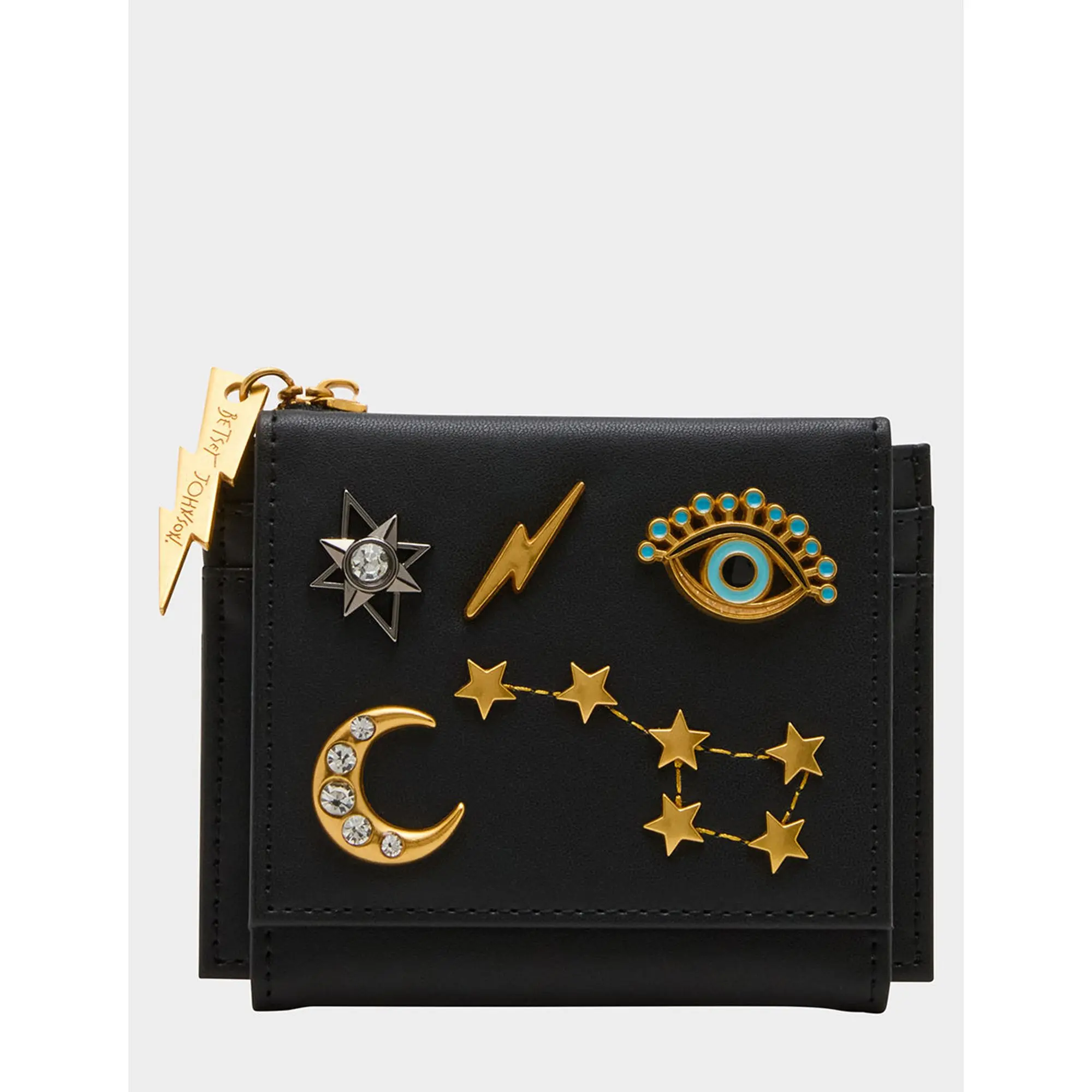 Betsey Johnson CELESTIAL BIFOLD WALLET BLACK