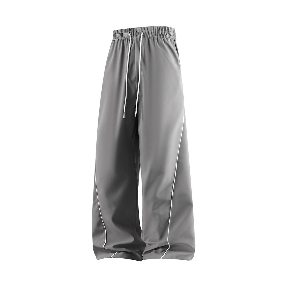 Men’s striped casual long pants for spring and autumn, featuring a loose straight-leg fit, suitable for jogging, hiking, climbing, fitness, and other outdoor activities.