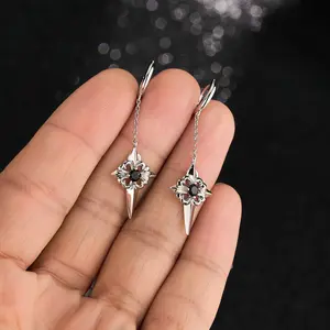 Oufer Goth Style Cross Earring Polaris Set 316L Stainless Steel Non Tarnish Earrings for Women