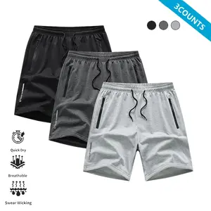 Men's 3-Pack Athletic Shorts: Breathable, stretchy fabric stays lightweight and wicks moisture for running, gym workouts, beach volleyball, or loungewear; breathable fabric keeps you cool for everyday activewear.