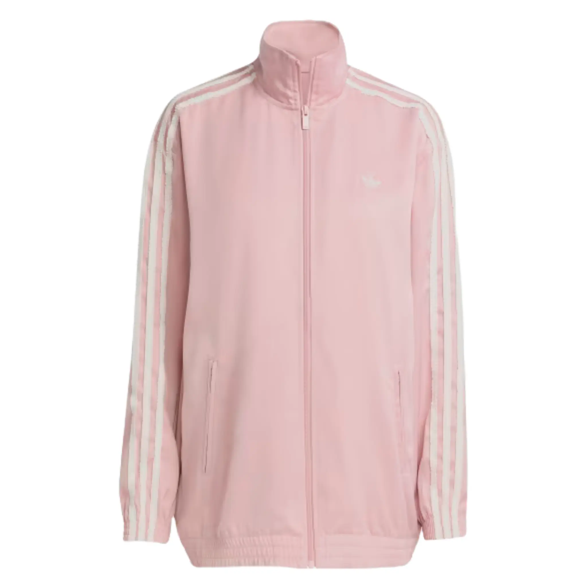 Adidas Originals Women's Pink Ruffle Satin Track Jacket, KC8812