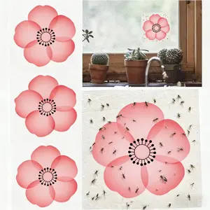10-Pack Transparent Fly Trap Stickers, Sticky Fly Board, Fruit Fly Remover, Pest Control Paper, Window Decals, Effective Insect Catcher