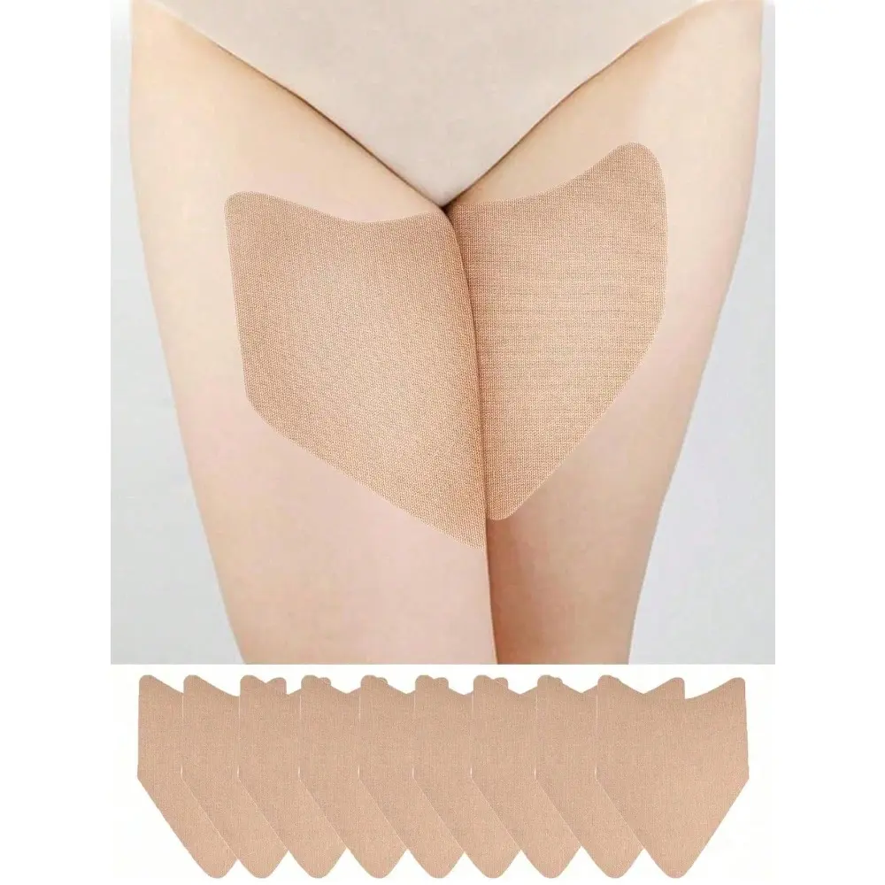10 invisible anti-wear thigh straps, thigh anti friction protective stickers, transparent protective pads, suitable for the inner thighs and calves of women, comfortable protection Protector