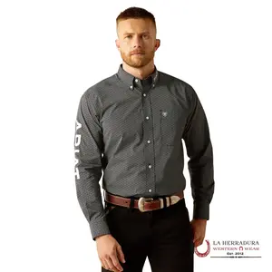 ARIAT MENS TEAM FOWLER BLACK/WHITE SHIRT - 10058960