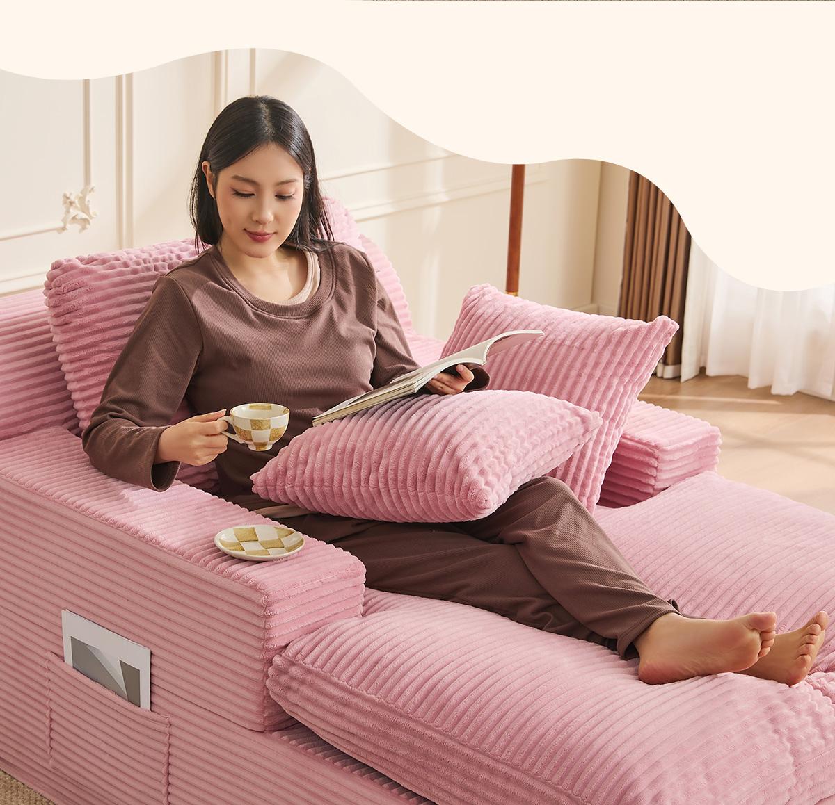 AFUSON 62" Oversized Boneless Chaise Lounge Chair, Extra Cloud Layer, Convertible Sleeper Sofa Couch with Removable Pillows & Side Pockets, Corduroy Upholstered Sofa Bed with Armrests for Living Room,sofa bed,Camel,couch bed,bean bag chair,couches AFUSON 62" Oversized Boneless Chaise Lounge Chair, Extra Cloud Layer, Convertible Sleeper Sofa Couch with Removable Pillows & Side Pockets, Corduroy Upholstered Sofa Bed with Armrests for Living Room,sofa bed,Camel,couch bed,bean bag chair,couches