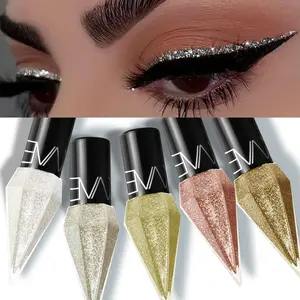 5 PCS Glitter Diamond Liquid Eyeliner Set Waterproof Quick Drying,Long Lasting Shinmmering Makeup Glitter Eyeshadow Stick,Springtok Eye Cosmetic