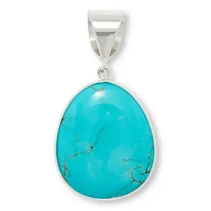 Mine Finds by Jay King Tyrone Turquoise Sterling Silver Pear Pendant