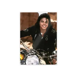 [SALE UP TO 45%] Michael Jackson "Bad" Poster - Iconic Motorcycle Smile Wall Art - King of Pop