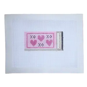 XOXO Matchbox | Hand-Painted Needlepoint Canvas | 13 or 18 Mesh | Made to Order | Canvas Only