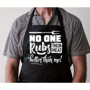 1 Piece Men's Humorous Apron, No One Can Grate Meat Better Than Me, Him, Funny Boys, Men's Humorous BBQ Apron