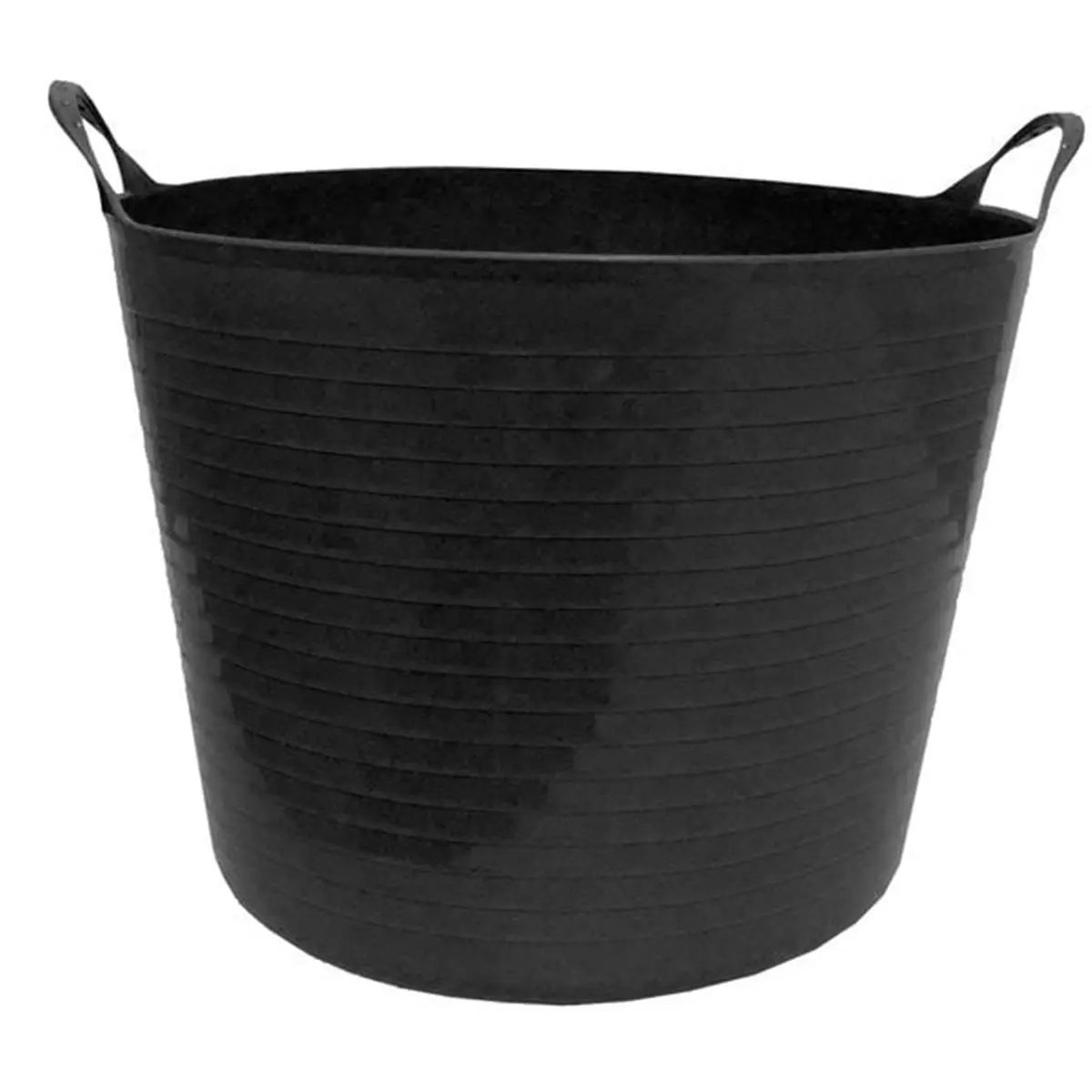 Tuff Stuff Products 458192481 F12-Bk Tuff Flex 12gal Flexible Tub, Black, Heat/Cold Res, UV-Resistant, Multi-Use Home Care Bucket
