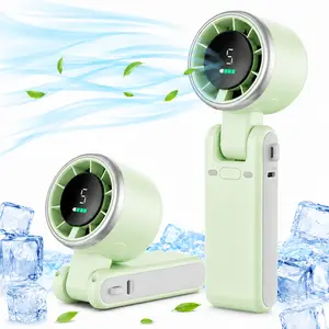 Portable Handheld Turbo Fan, 5 Gear Wind,4000mAh Battery Operated, Up to 10 Working Hours, 3 IN 1 Hand Fan Rechargeable with Air Turbo Tech Cooling Fan for Outdoor Activities, Travel, Working fathersdaygift