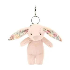 Jellycat Pink Flower Rabbit Bag Charm